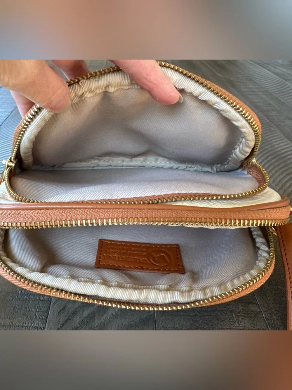Valentina - Made in Italy Women’s Pebbled Leather Crossbody Bag - Purse